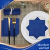 2 Ply Blue Beverage Cocktail Napkins. Pack of 100 Count