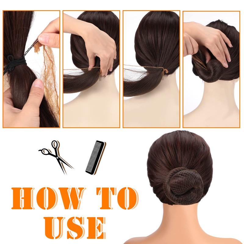 400 Piezas Redes para Cabello para Mujeres Mallas para Cabello