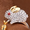 Cute Rabbit Carrot Animal Rings for Women Cubic Zirconia Crystals