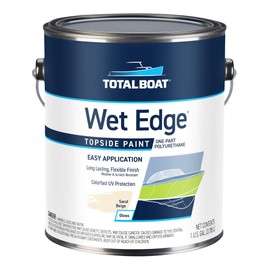 TotalBoat-520653 - Wet Edge Marine Topside Paint for Boats, Fiberglass, and Wood (Sand Beige, Gallon), 1 Gallon (Pack of 1)
