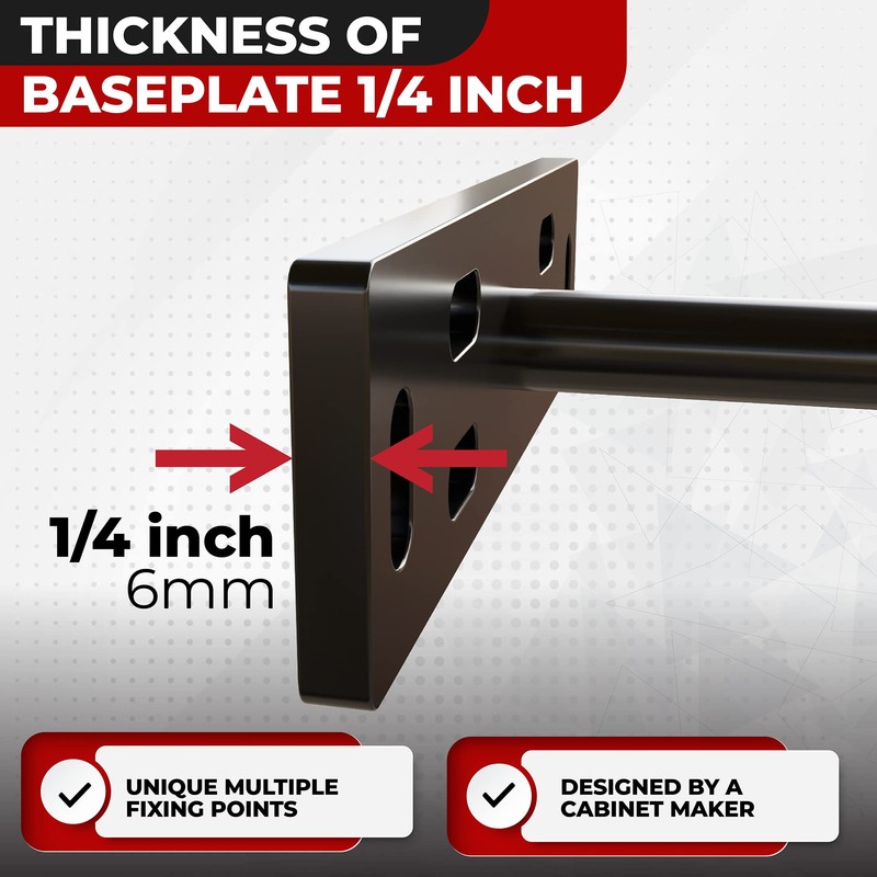 Set of 4 Floating Shelf Brackets Heavy Duty (1/4 inch