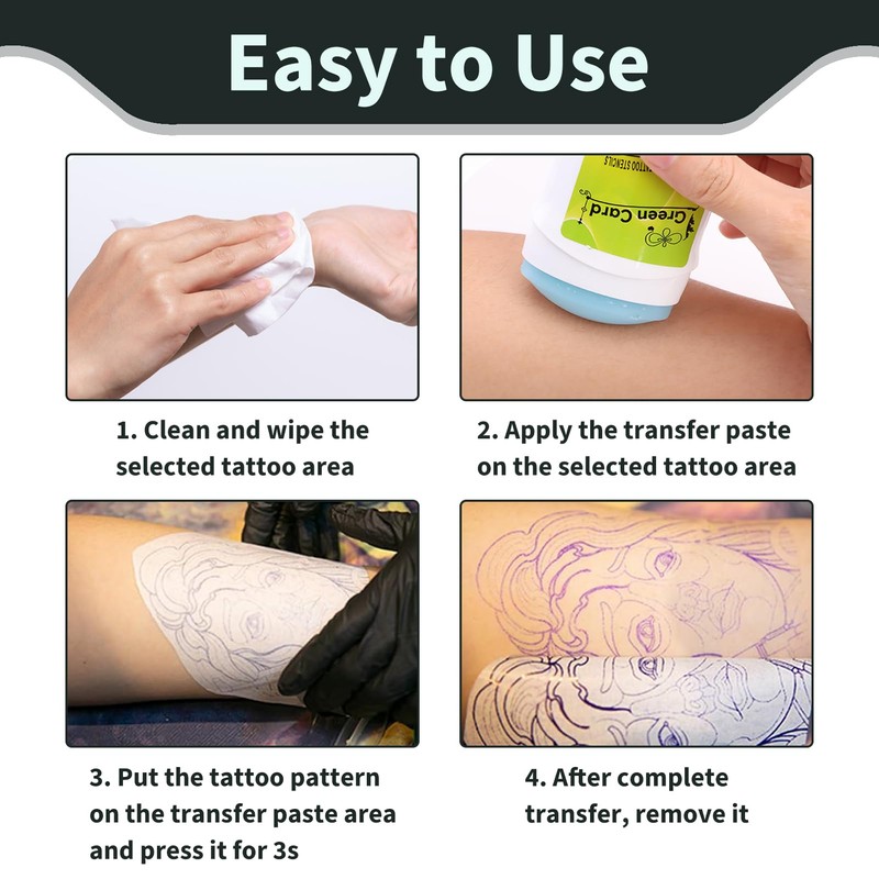 Tattoo Transfer Gel, Tattoo Stencil Gel, Professional Paste for Artists,