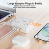 Flat Plug Power Bar with USB C, SMALLRT 6.5FT Flat