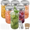 12oz Mason Jars, 6 Pack Regular Mouth Glass Jars With