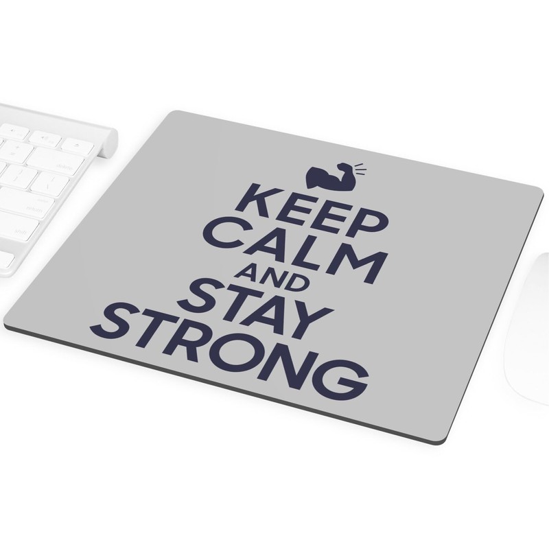 Fabulous Mauspad Keep Calm and Stay Strong Parodie Sport Krafttraining,