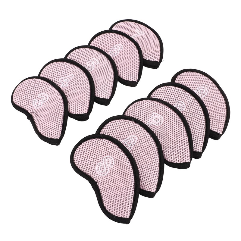 10 PCS Golf Club Head Covers Golf Iron Pole Net