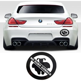 Calcomanía Sticker Broma Chistoso Pegatina Adhesiva Vinilo Resistente Agua/UVA para Moto Auto Casco Laptop Universal (No Subo Gords, Negro)