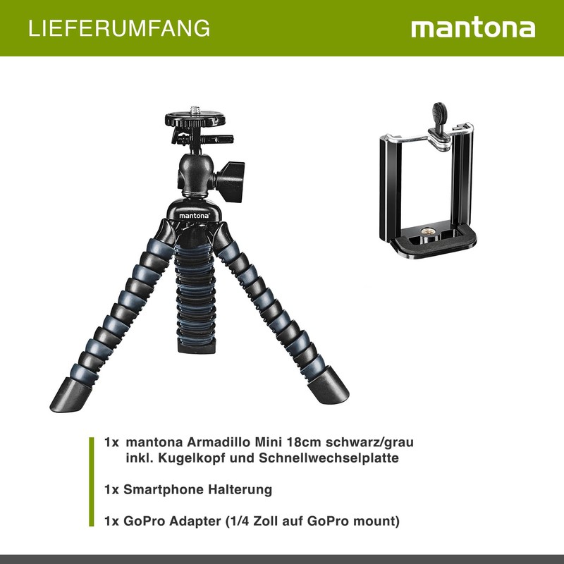 22761 DIY Mantona Armadillo Mini Black Grey Mini