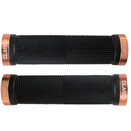 Clarks Vice Lock-On Handlebar Grip Black with Orange Anodised End