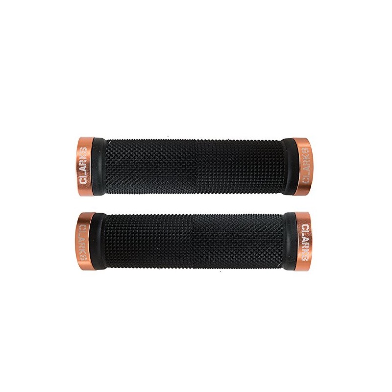 Clarks Vice Lock-On Handlebar Grip Black with Orange Anodised End