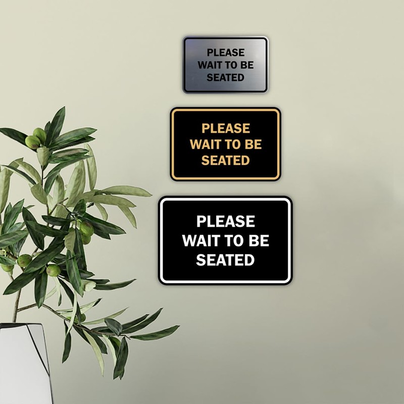 Signs ByLITA Classic Framed Please Wait to Be Seated Sign