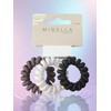 Mibella Haargummis, 3er Set Scrunchies, Schwarz-Weiß-Grau, Standard Größe, für Alle