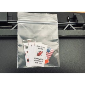 Bubble Hockey NJ Devils Player, Cup Banners for Super Chexx Pro Classic + Rafter