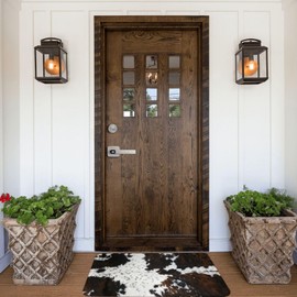 Western Cowhide Cow Print Bath Mats for Bathroom, Soft Absorbent Cow Bath Rug Non-Slip Floor Rug Carpets for Kitchen Bathroom Laundry Bedroom Living Room Decoration