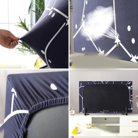 TV Cover for Outside,Outdoor TV Cover,TV Universal Protectors, Outdoor TV Enclosure,Universal Elastic Hanging Television Protector for Home,TV Screen Protector for Outside TV (55in)