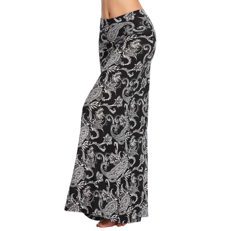 Urban CoCo Women's Stylish Spandex Comfy Fold-Over Flare Long Maxi