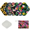 Juego de 7 piezas reutilizables de bambú orgánico para mujer,