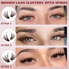 Brown Lash Clusters Wispy Cluster Eyelash Extensions D-curly Eyelash Clusters