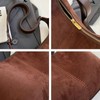 Suede Tote Bag Stylish Handbag Chic Small Crossbody Fall Purse