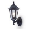6 SIDED PIR MOTION SENSOR WALL LANTERN (Black 6 Sided