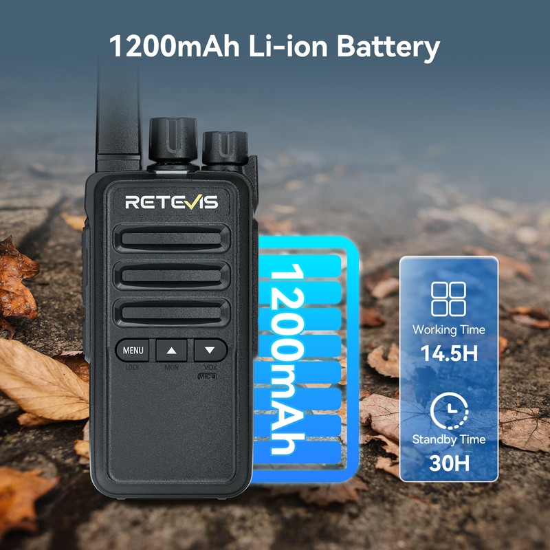 Retevis RT68B 2 Way Radio, Long Range Walkie Talkies for
