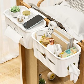 AYGCI Organizer da Letto da Appendere, Multifunzione Tasche Portaoggetti Borsa da Comodino per Dormitorio o Letto a Castello Riviste Giocattoli Libri