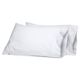 DAZZLE COLLECTION 100% Egyptian Cotton Sheet 200 Thread Count Bed Fitted Sheet Hotel Quality Bedding Set Soft & Crisp Cotton Caravan Campervan (Pair Of Pillow, White)