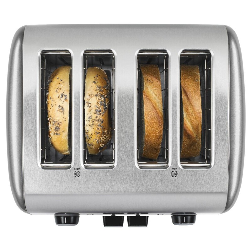 KitchenAid 4 Slice Manual Lift Toaster KMT4115CU, Contour Silver