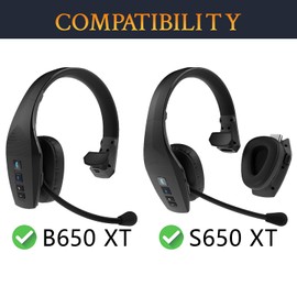 SOULWIT Cooling-Gel Earpads Replacement for BlueParrott B650/S650(650XT 650 XT) Noise Cancelling Bluetooth Headset, Ear Pads Cushions with High-Density Noise Isolation Foam - B650XT CG Black