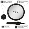 Zadro Compact Mirror with 12X Magnification & Lighted Tweezers Combo