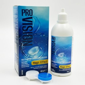 Pro-Vision-Multi Purpose Contact Lens Solution, All-in-One Multi-Purpose Cleaner with Lens Case, Advanced Formula Lens Cleaner, Cleans & Moisturizes Soft & Silicon Hydrogel Lenses (60ml/2 Fl Oz)