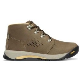 Danner Inquire Chukka 4" Women's Waterproof Hiking Boots - Full-Grain Leather/Suede, Ortholite Footbed, Vibram Outsole for All Terrain, Kangaroo Brown/Coffee Bean - 8.5 M
