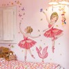 Ballerina Wall Stickers,Fairy Stickers,Princess Wall Decals Detachable Ballet Girl Decoration