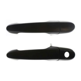 For Pontiac Solstice 2006 2007 2008 2009 Exterior Door Handle Driver and Passenger Side | Pair | Front | With Key Hole | Smooth Black | Replacement For GM1310168, GM1311168 | 15844775, 15844774