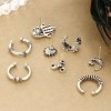 Patry Conjunto Aretes 8 Pza Bohemio Sol Luna Joyería Mano