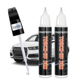 White Car Paint Touch Up Pen,Touch Up Paint for Cars with Varnish Clear Coat Pen 2pcs, Car Scratch Repair, Premium Automotive Scratch Remover for Deep Scratches, Precise Fix Vehicles Scratches Scuff Repair
