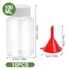 Tibapla Pack of 10 Mini Empty Plastic Bottles, 100 ml