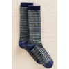 Tey-Art Fair Trade Ivy Stripe Alpaca Socks (L (10-13), Blue)