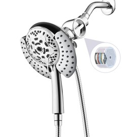 INAVAMZ 2-in-1 Filtered Shower Head with Handheld: Dual Shower Heads with Rain Shower & Handheld Shower Head, 10-Mode Detachable Shower Head with Massage Spray, Shower Trim Systems