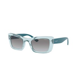 Vogue Eyewear Women's Vo5311s Rectangular Sunglasses, Transparent Light Green/Grey Gradient, 49 mm