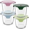 8 PCS Glass Meal Prep Containers with Lids, Airtight 3