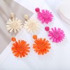 Raffia Earrings White Flower Earring Sunflower Rattan Raffia Straw Wrapped