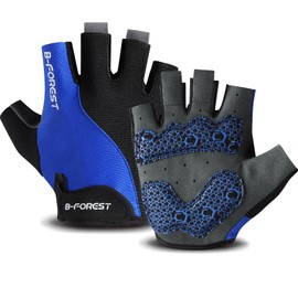 SkrekuiMa Cycling Gloves Men Summer MTB Gloves Men Women with 5 mm Gel Shock Absorption Non-Slip Breathable Cycling Gloves Half Finger for Cycling Fitness