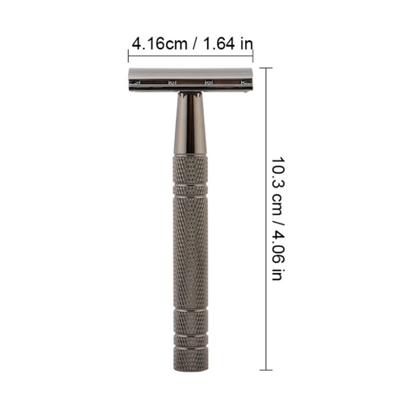 Manual Beard Trimmer 5 Blades Professional Metal Safe Portable Double