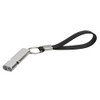 Black and Silver Metal Emergency Survival Whistle Double Tubes Safety