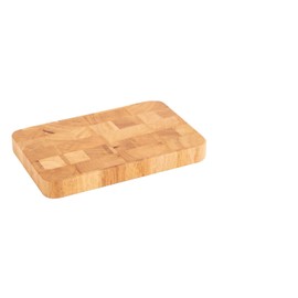 Vogue Rectangular Wooden Chopping Board Small Size: 25(H) x 230(W) x 150(L)mm, Brown, Wooden Food Grade Cutting Board, Rubber Wood, Professional & Home Use, C461