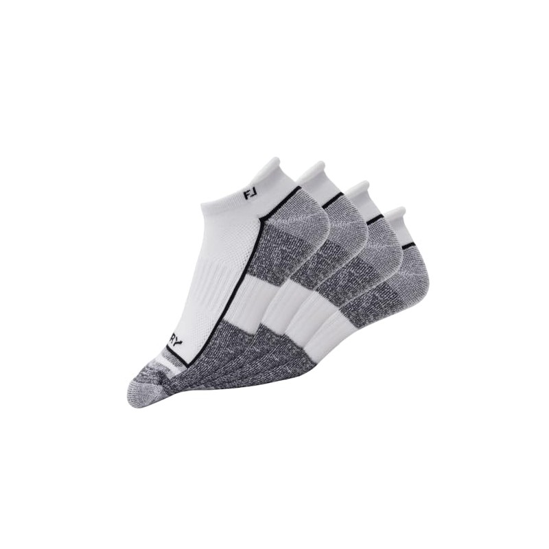 FootJoy Men's ProDry Roll Tab 2-Pack Socks, White, Fits Shoe