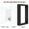 MUYE 5x7 Floating Frames Set of 2,Double Glass Picture Frame