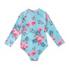 HILEELANG Little Girls Long Sleeve Rash Guard Swimsuit Sun Protection