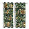HDESDIS Classic Bookshelf Blackout Curtains for Bedroom, Retro Rustic Glam